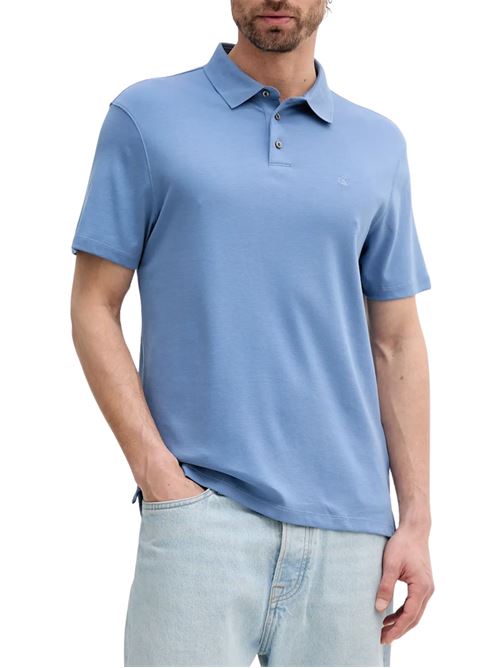 Polo azzurra in cotone Calvin Klein | LV04LB276GCIQ